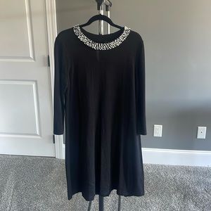 Karl Lagerfeld Sweater Dress with Pearl Detailing. NWT.